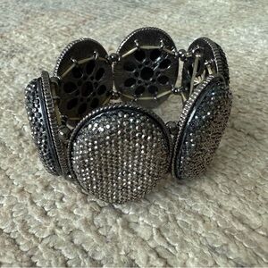 Sparkling Silver Statement Bracelet